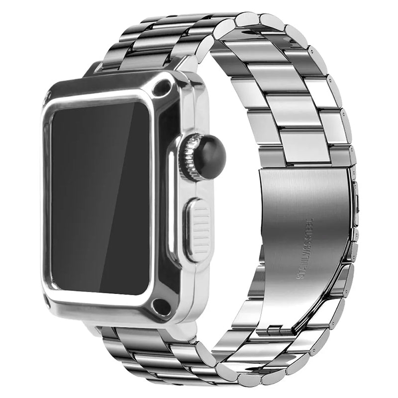 Hualimei metal case with band for apple watch series