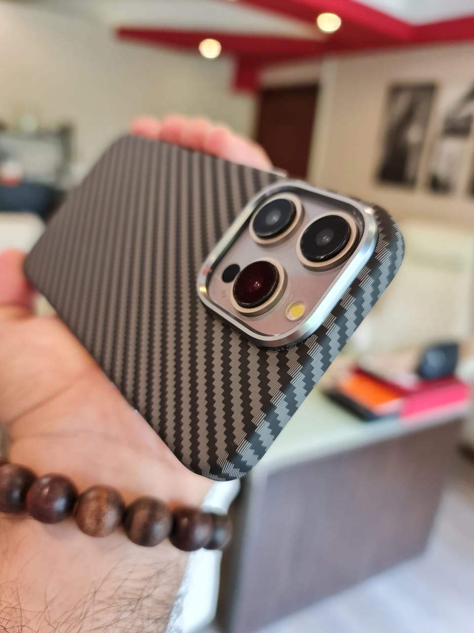 Deep Carbon Fiber Military Armor Case For iPhone