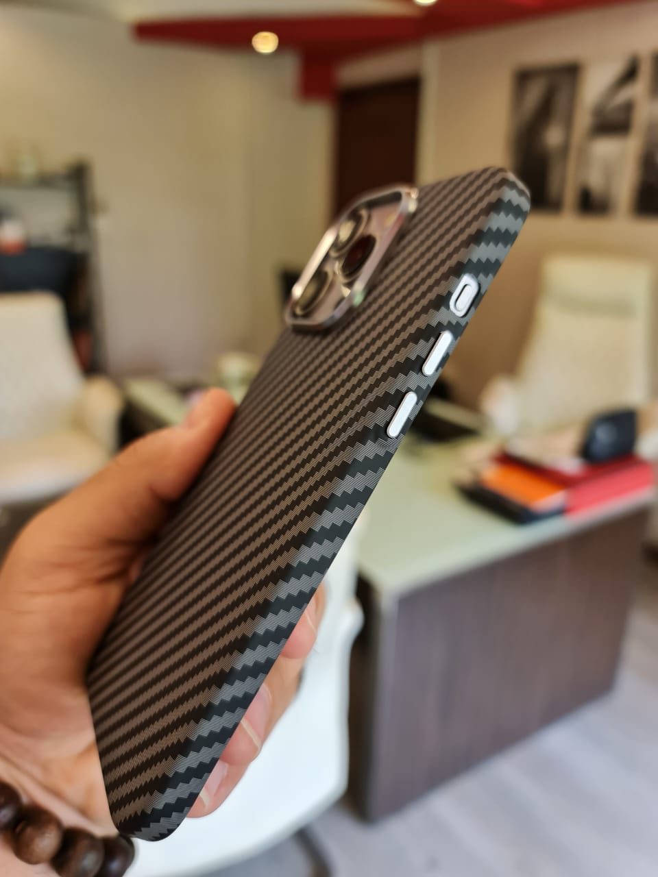 Deep Carbon Fiber Military Armor Case For iPhone