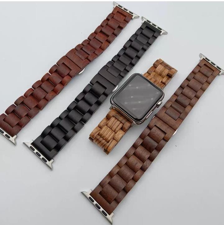 Wood Watch Band with Butterfly Buckle