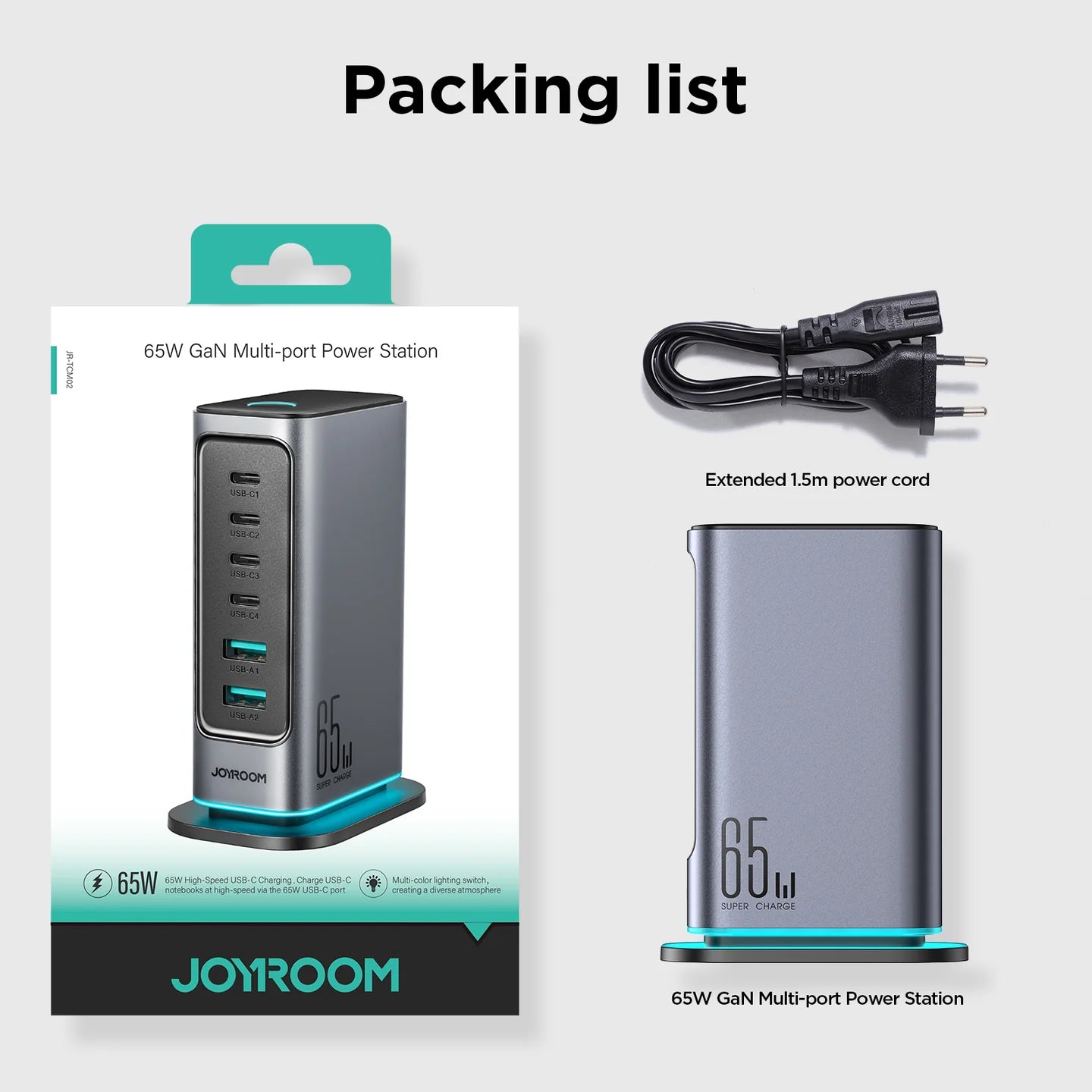 JOYROOM JR-TCM02 65W Multi-port Charger