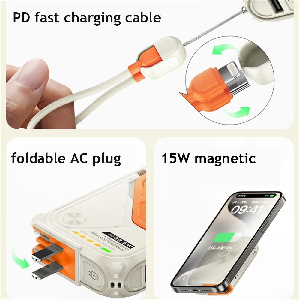 VFAN 22.5W Built-In Cable 20000mAh Multi-Functional Power Bank