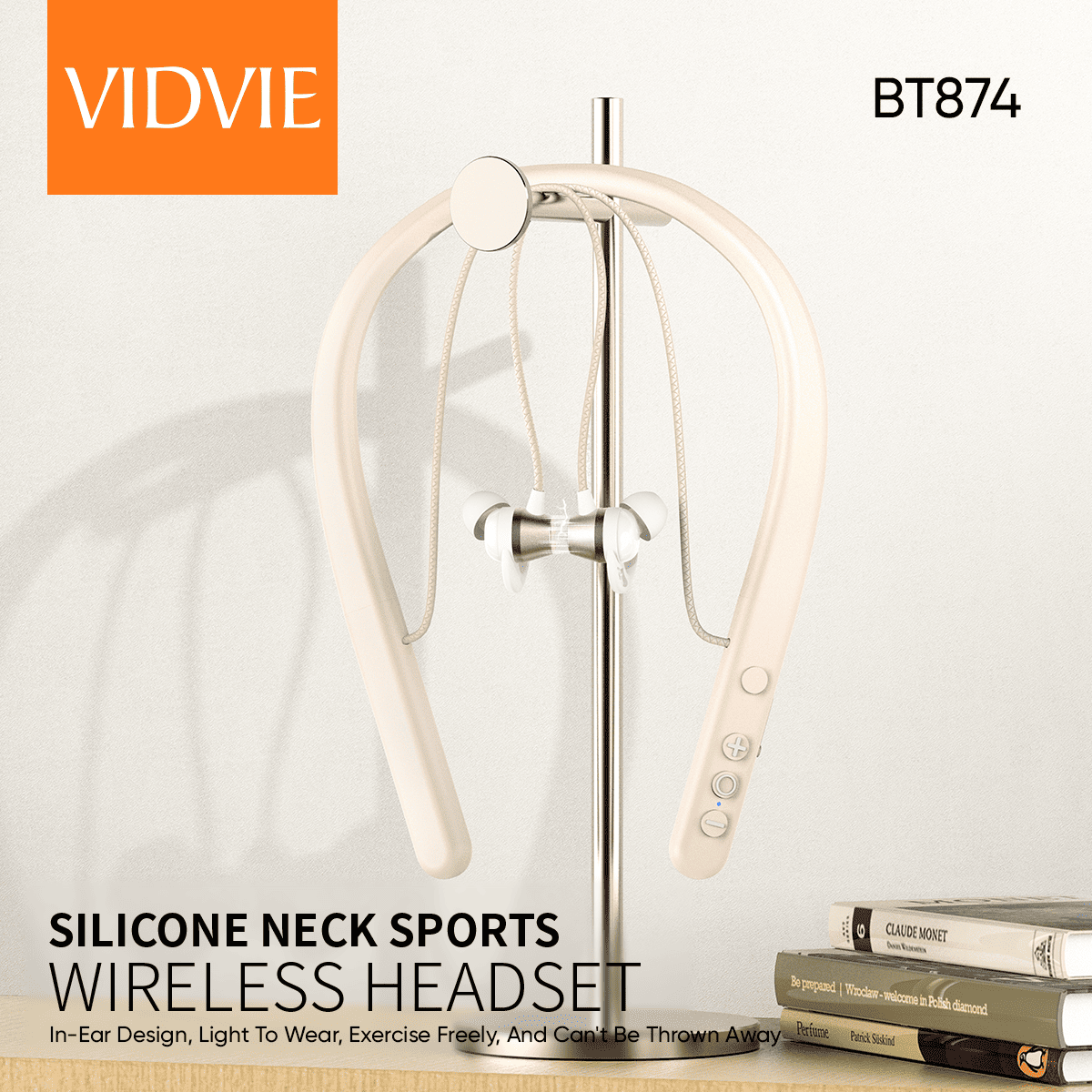 Vidvie BT874 Silicone Neck Sports Wireless Hedaset