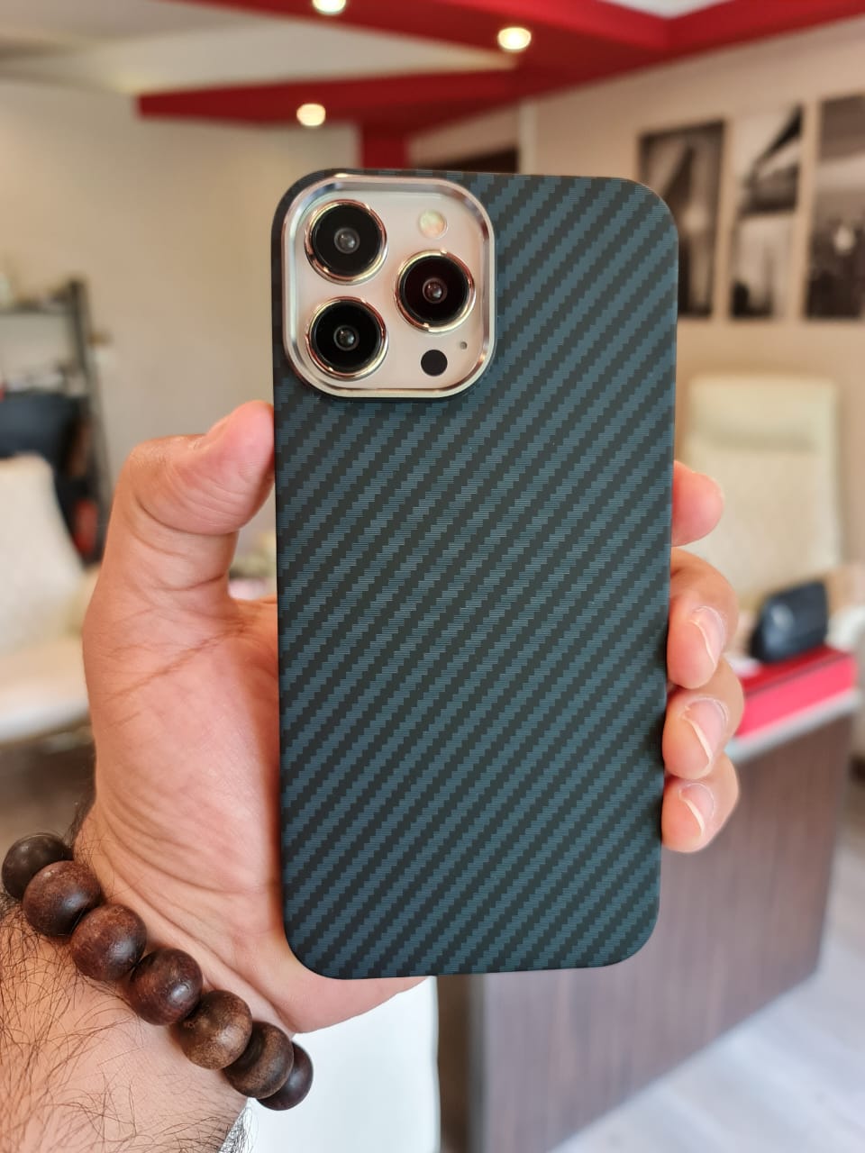 Deep Carbon Fiber Military Armor Case For iPhone