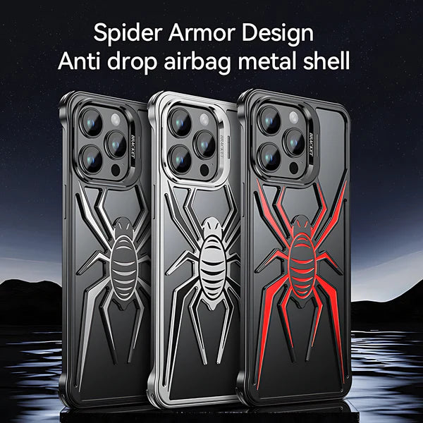 Spider design heat dissipation metal mobile phone case