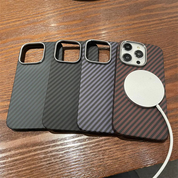 Deep Carbon Fiber Military Armor Case For iPhone