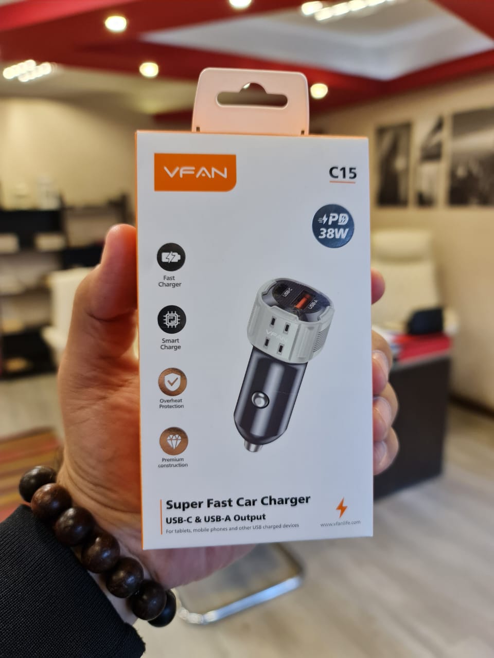 VFAN C15 Super FAST 38W PD Car Charger