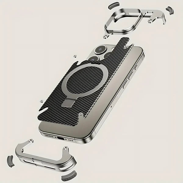 Frameless Case with Magsafe Carbon Fiber for Iphone