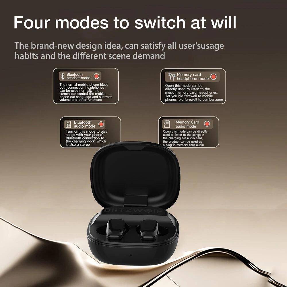 S09 Bluetooth Earphones with Smart screen