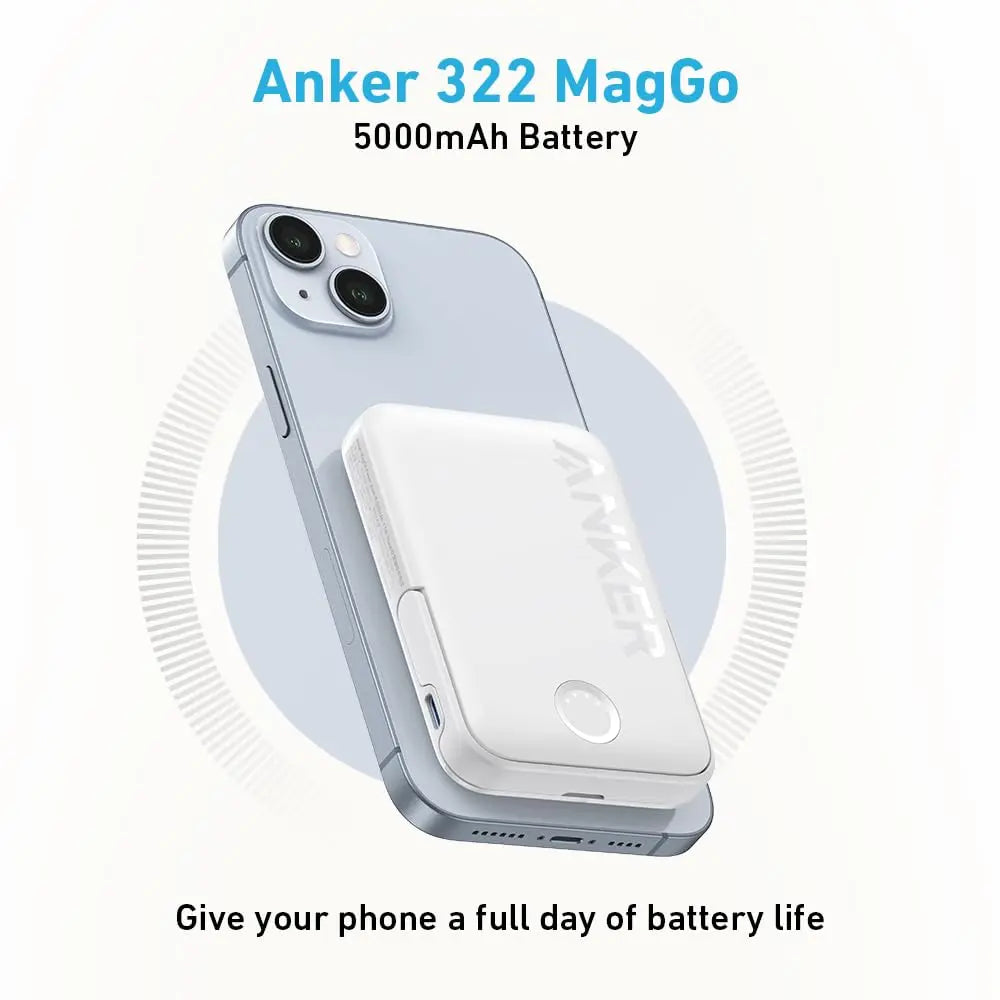 Anker A1618 Power Bank 322 MagGo 5000mAh MagSafe Battery Portable Charger