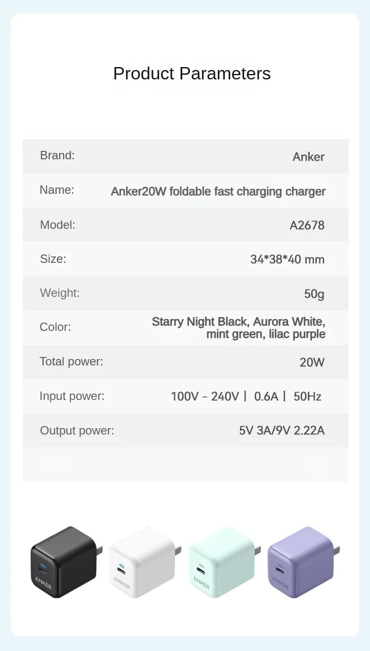 Anker A2678 20W PD 312 Adapter