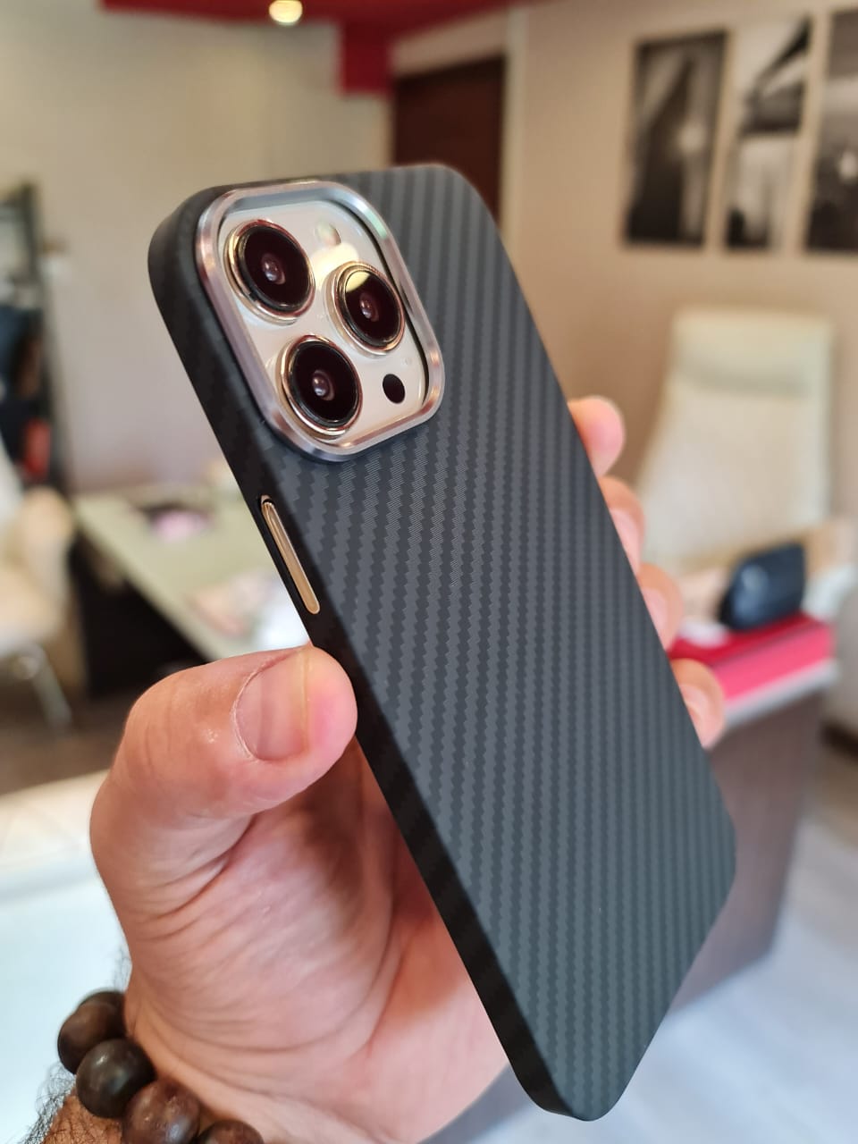 Deep Carbon Fiber Military Armor Case For iPhone