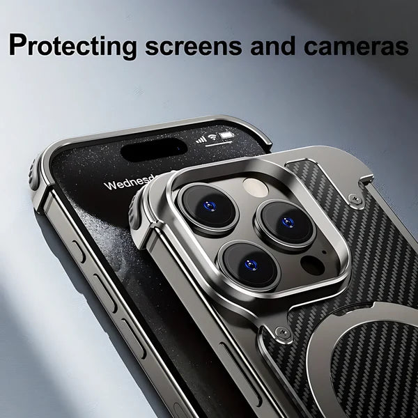 Frameless Case with Magsafe Carbon Fiber for Iphone