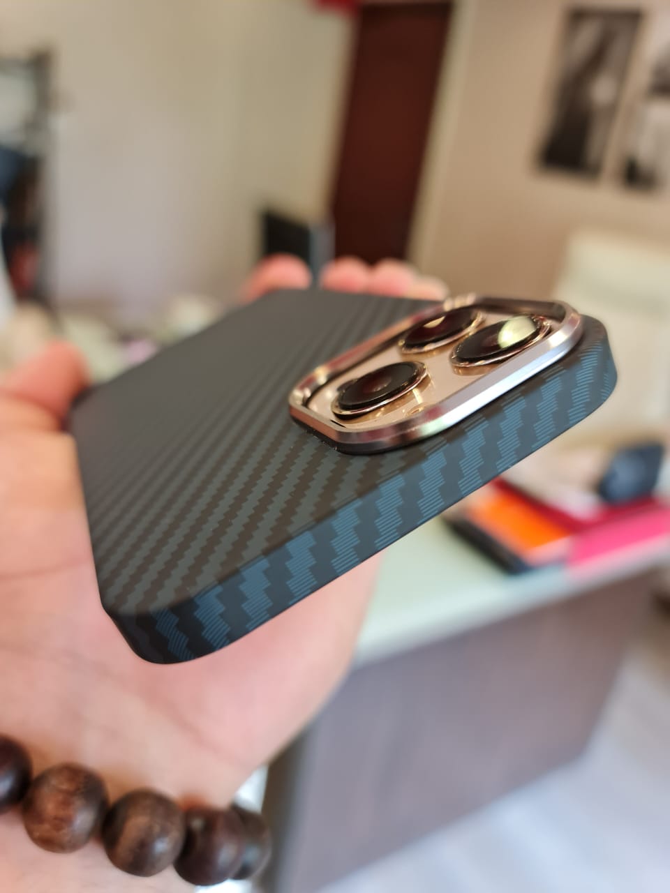 Deep Carbon Fiber Military Armor Case For iPhone