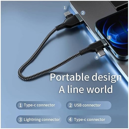 Wiwu PT06 Platinum Cable 2 In 2 USB And Type-C To Type-C And Lightning