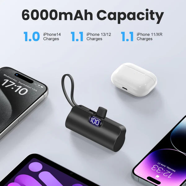 Mini Power Bank,Capsule Power Charger 5000mAh