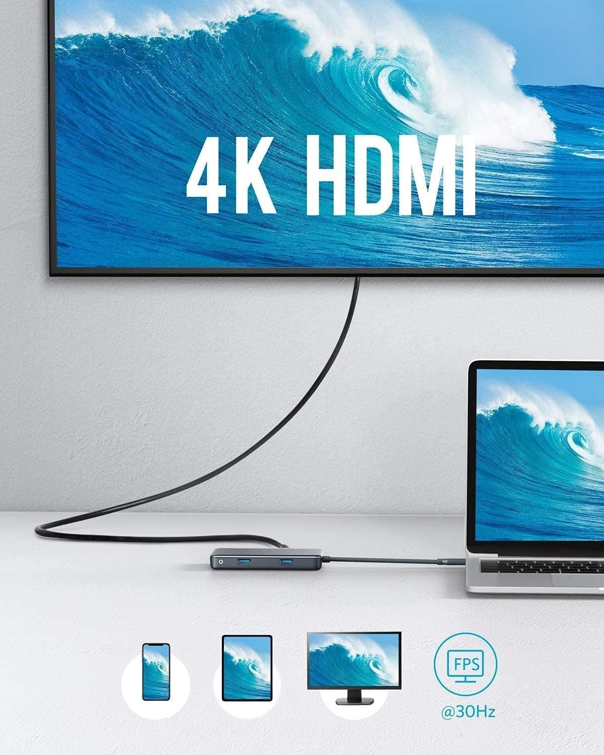 Anker USB C Hub, 7-in-1 USB C Adapter