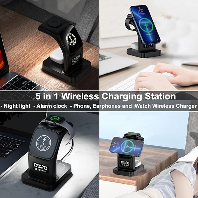 MAJENTIK MW11 Wireless Charging Station 5 in 1