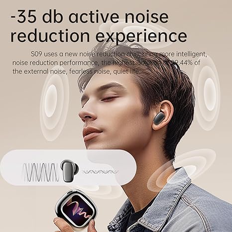 S09 Bluetooth Earphones with Smart screen