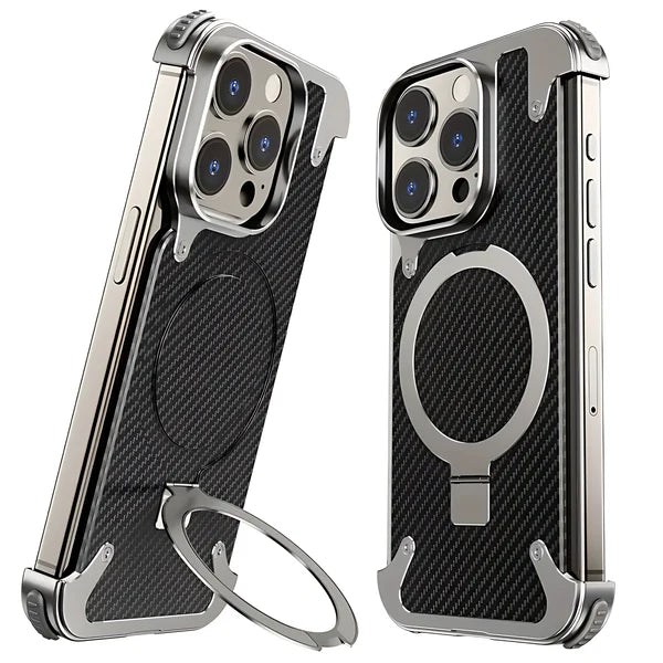 Frameless Case with Magsafe Carbon Fiber for Iphone