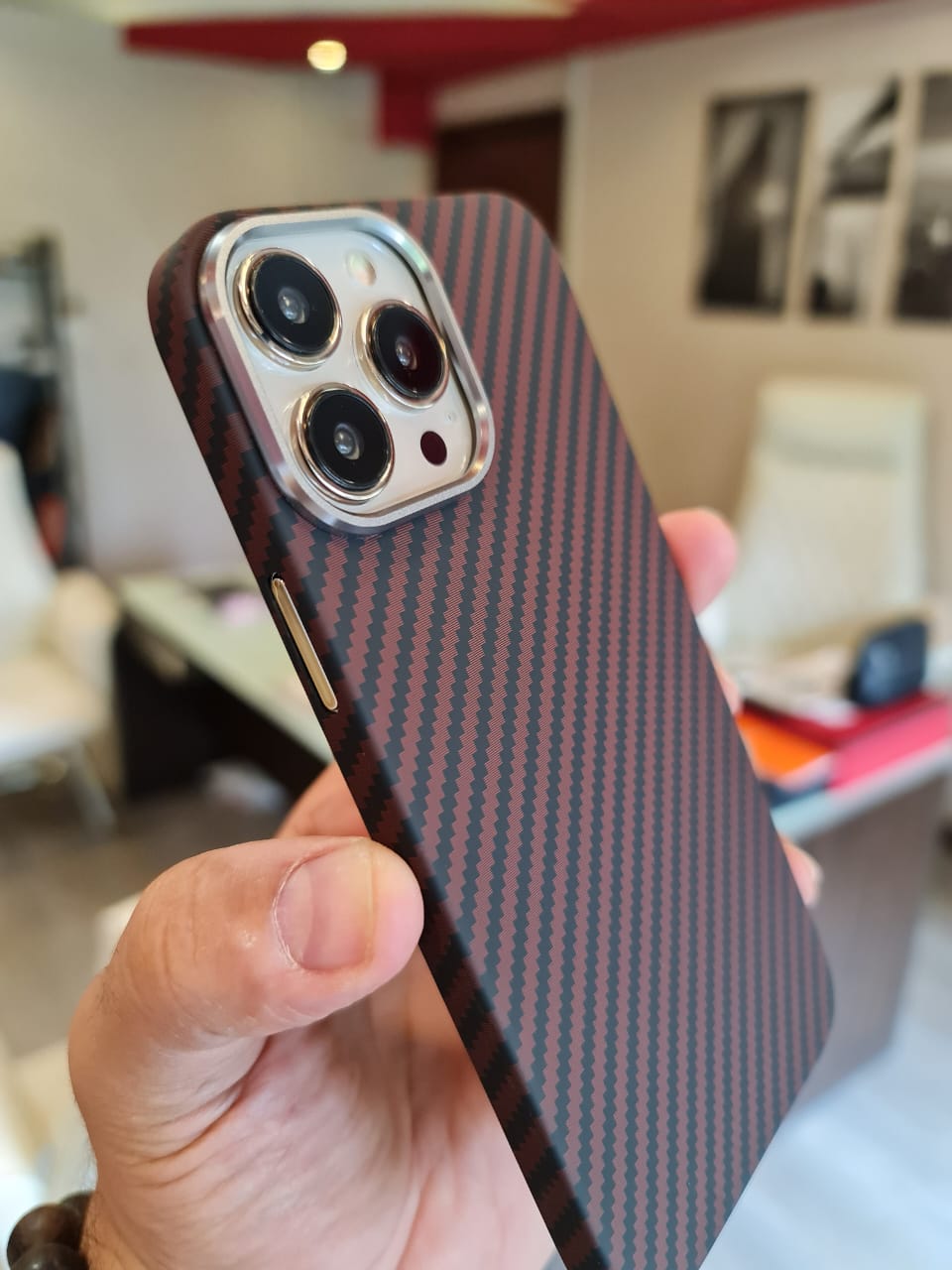 Deep Carbon Fiber Military Armor Case For iPhone