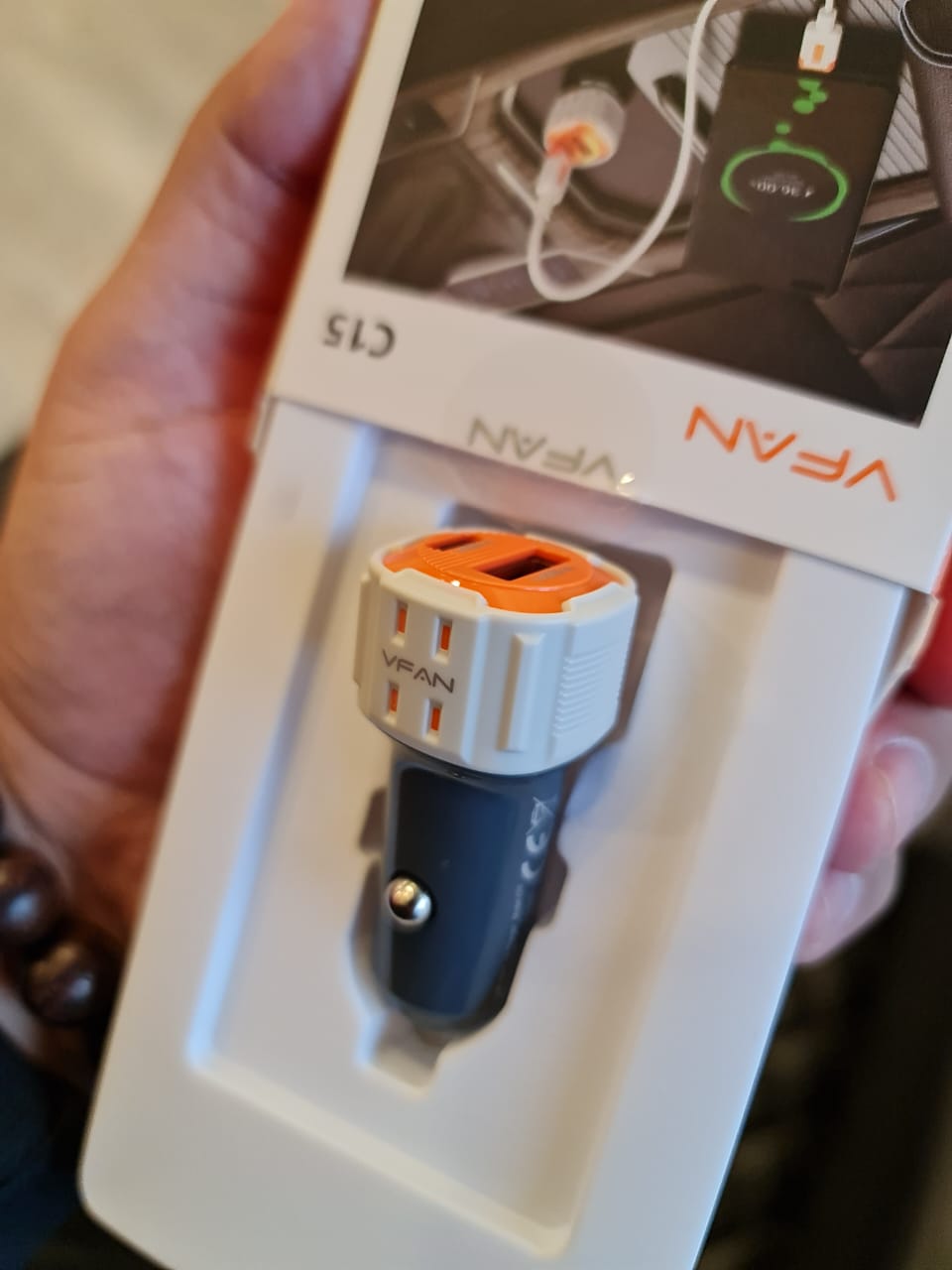 VFAN C15 Super FAST 38W PD Car Charger