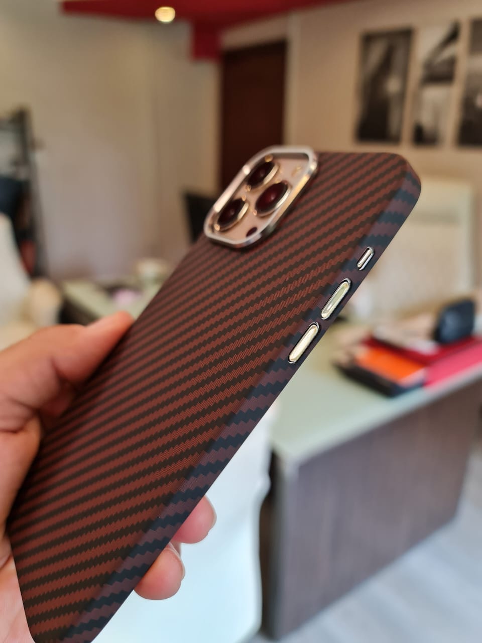 Deep Carbon Fiber Military Armor Case For iPhone