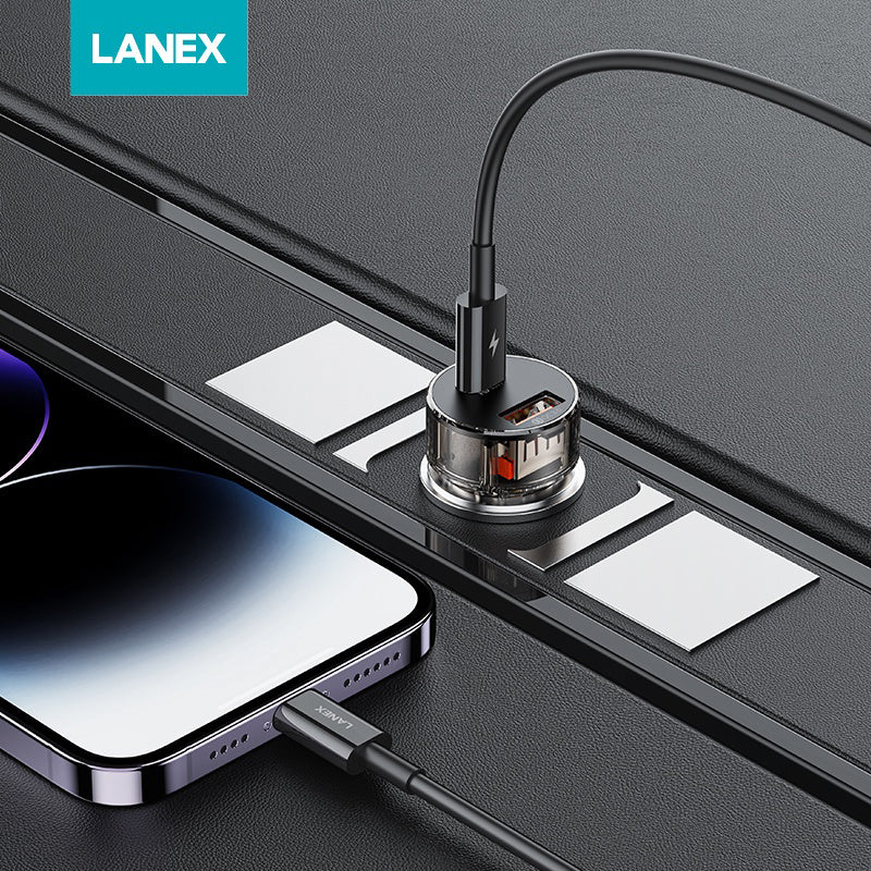 LANEX LQ10 PD33W+24W FAST CHARGING CAR CHARGER