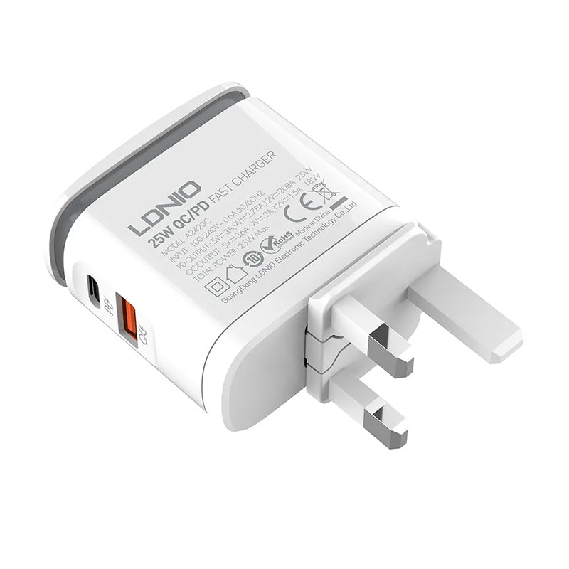 LDNIO A2423C 25W PD Charger with LED Lamp