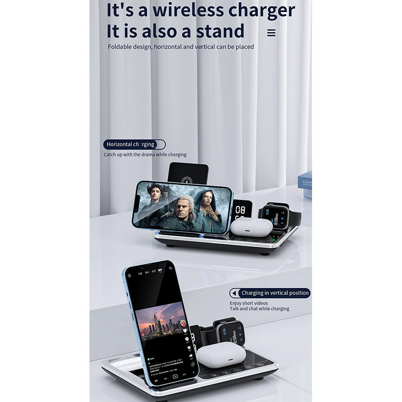 R11 4 In 1 30W Phone Wireless Charger with Ambient Light