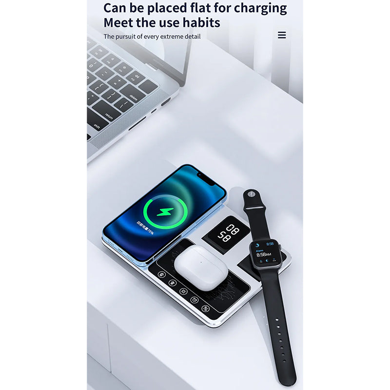 R11 4 In 1 30W Phone Wireless Charger with Ambient Light