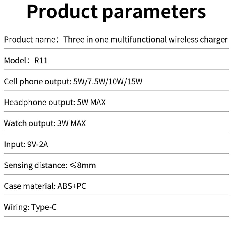 R11 4 In 1 30W Phone Wireless Charger with Ambient Light