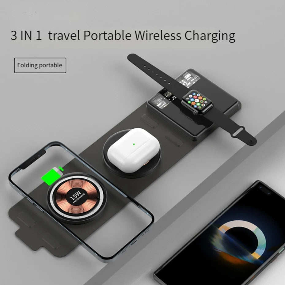 3 in 1 Wireless Charger Travel Portable