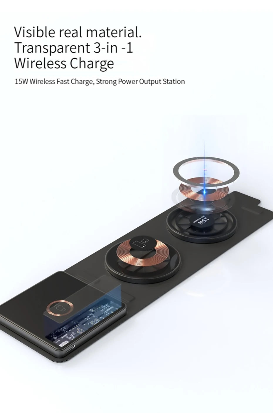 3 in 1 Wireless Charger Travel Portable