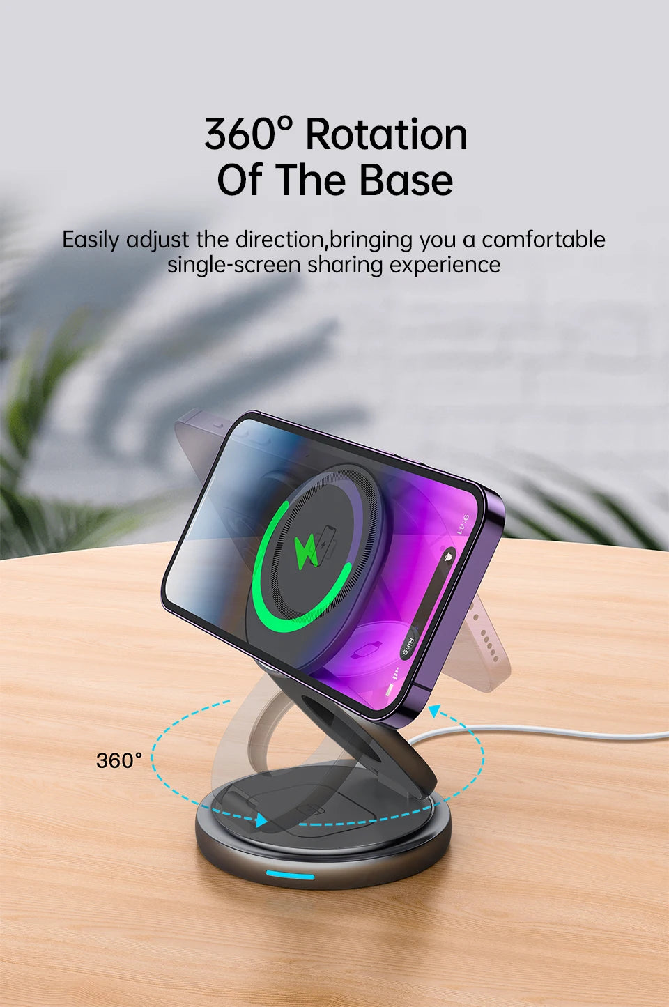 3 in 1 Foldable Wireless Charger Stand