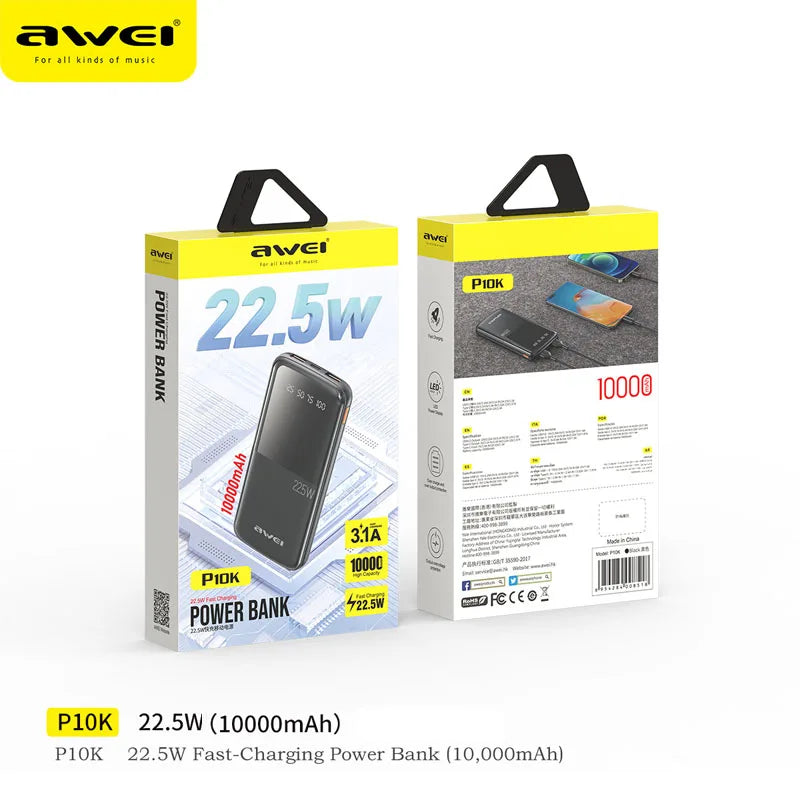 Awei P10K Portable Power Bank10000mAh