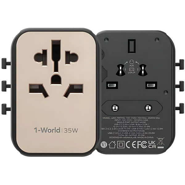 Momax 1-World Universal 5-Port Travel GaN Charger35W