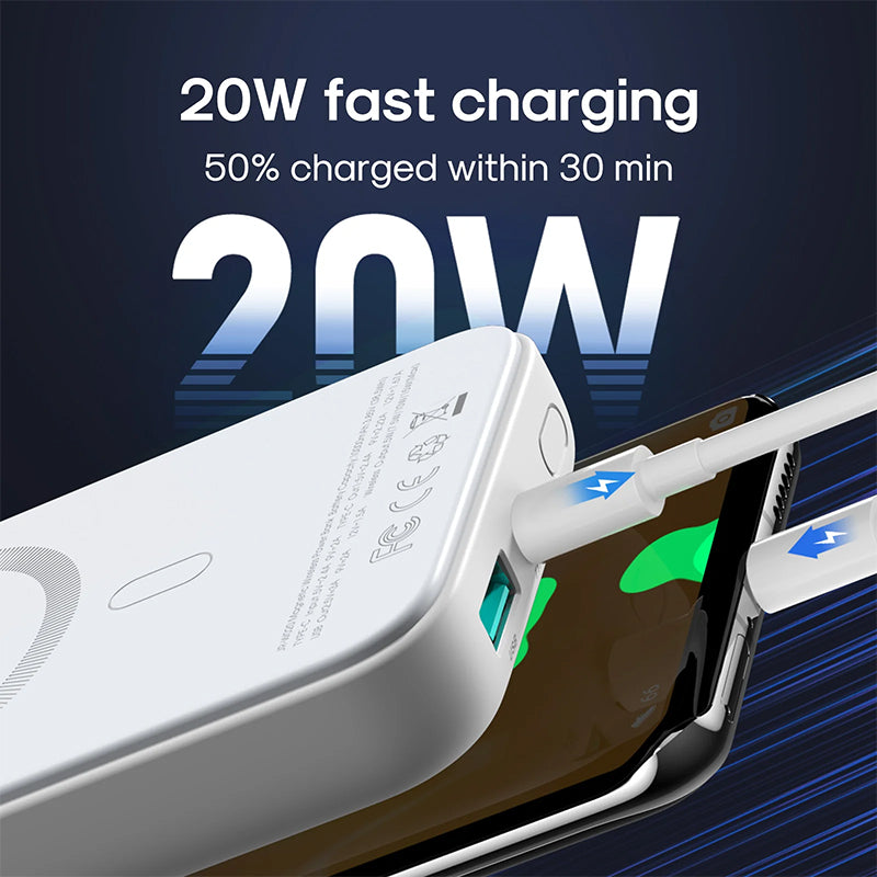 JR-W020 20W Mini magnetic wireless power bank 10000mah