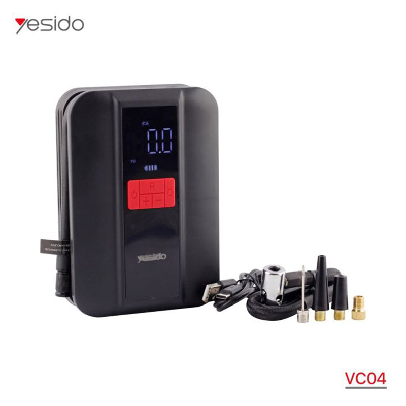 YESIDO VC-04 Tire Inflator, 4000mAh Multifunction Wireless Air Pump.