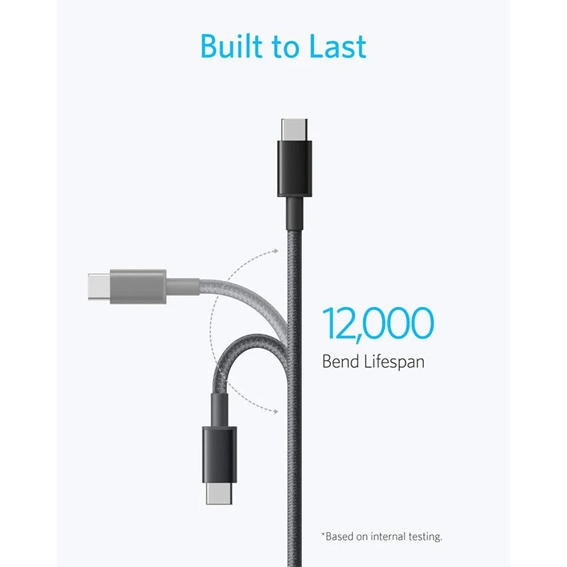 Anker A8753 Nylon USB-C to USB-C Cable (6 ft) 60W