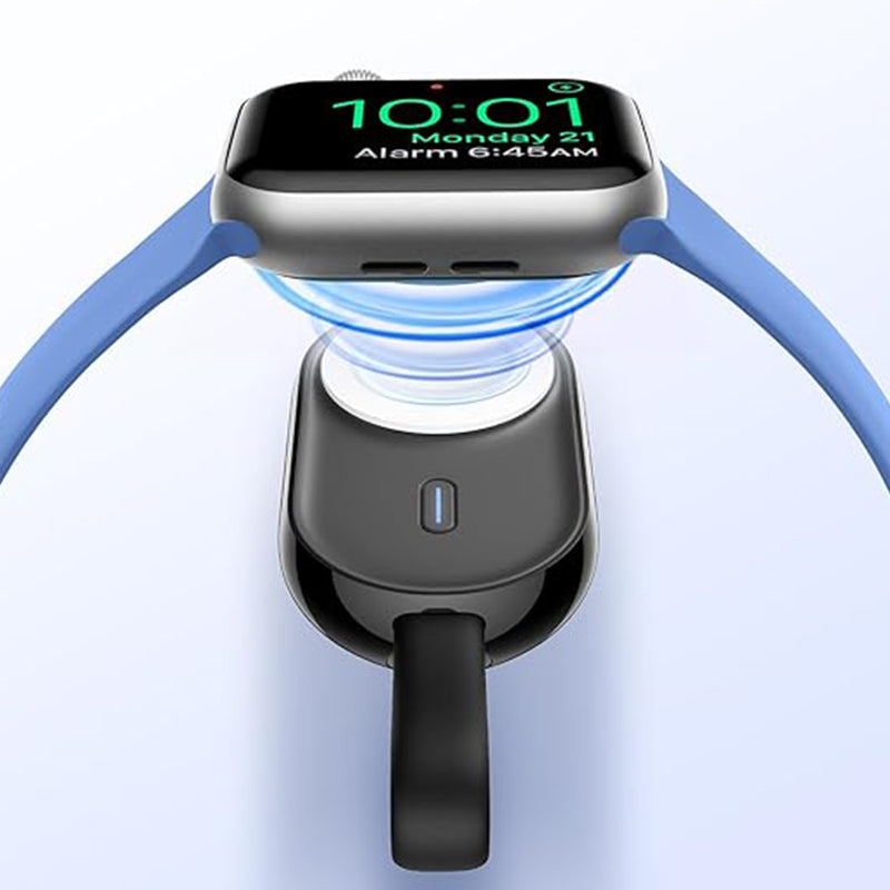 Maxco MW06 2-in-1 Smart self-Charging Magnetic Watch Charger 1200mAh – Blcak