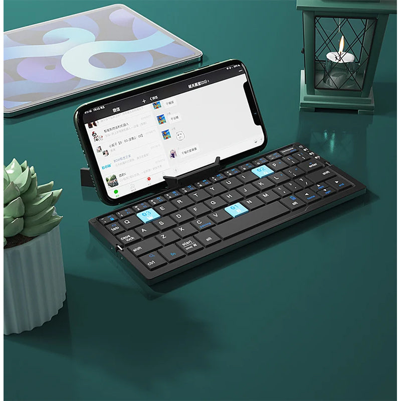 HB199 ultra-thin folding wireless three bluetooth keyboard