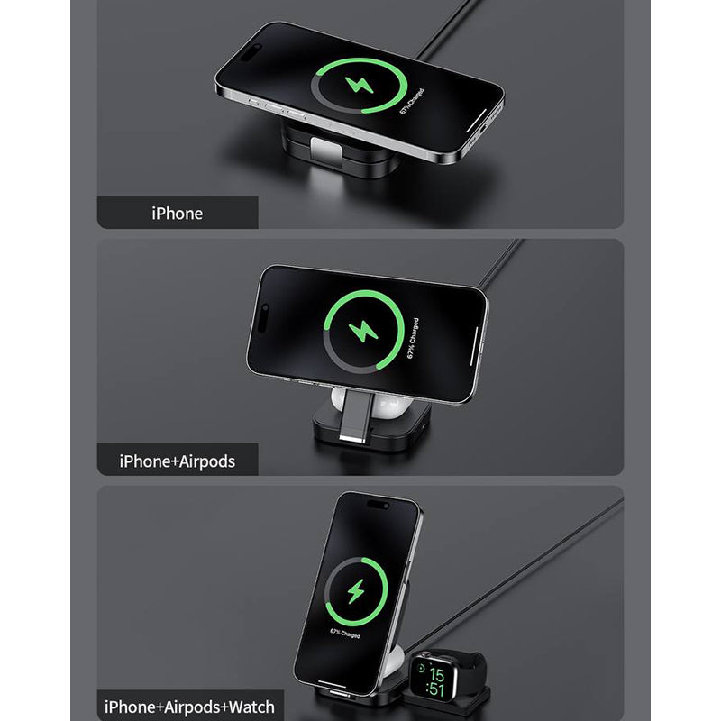 LANEX LW12 3In1 Magnetic Stand Wireless Charging