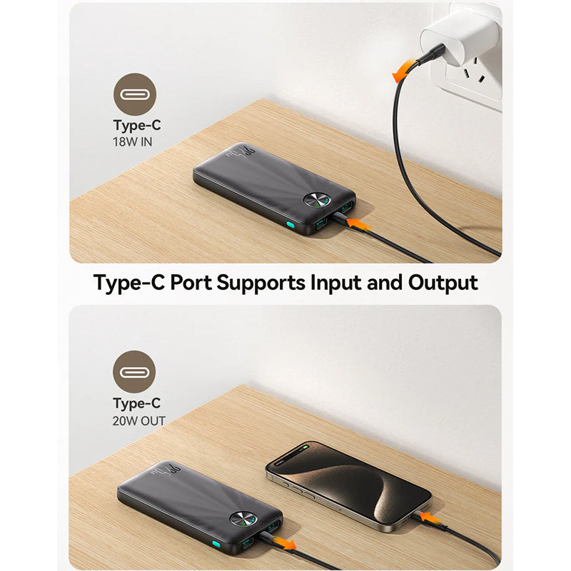 JOYROOM JR-PBF15 22.5W LED Fast Charging Power Bank 10000mAh