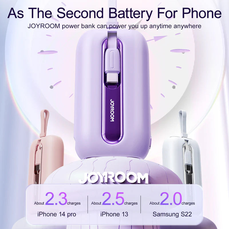 JOYROOM JR-L012 22.5W mini Power Bank 10000mAh with Dual Cables