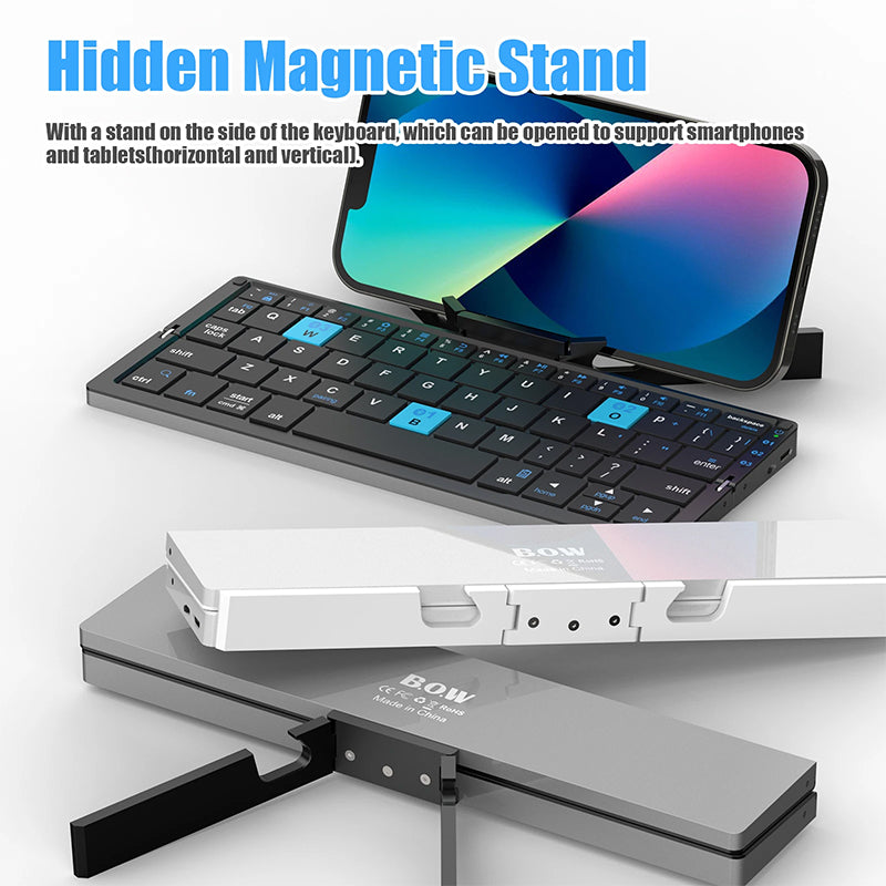 HB199 ultra-thin folding wireless three bluetooth keyboard