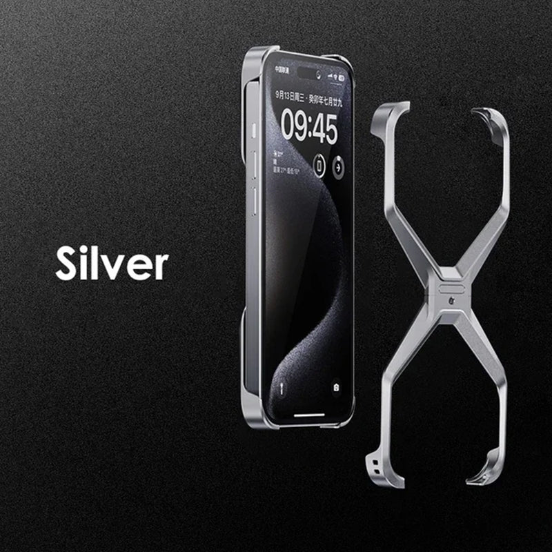 Luxury X-Type Frameless Metal Phone Case