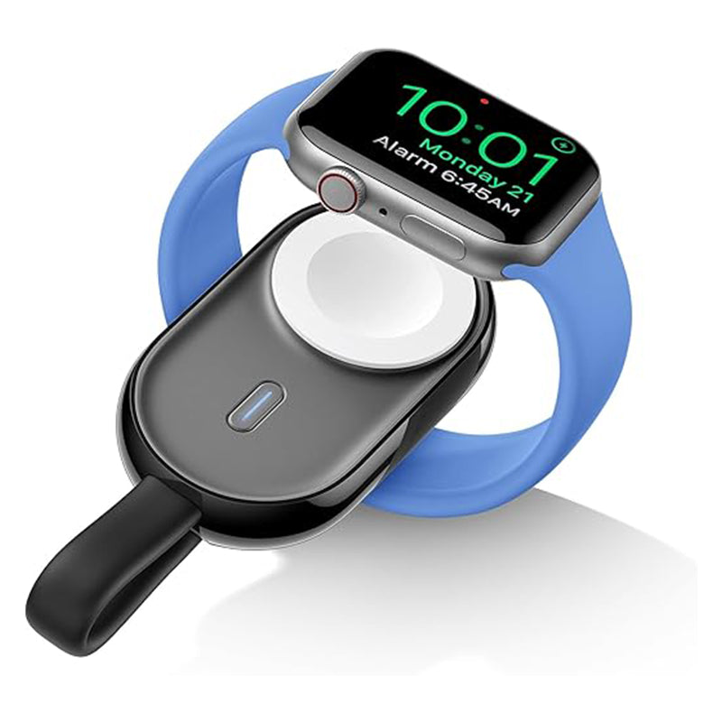 Maxco MW06 2-in-1 Smart self-Charging Magnetic Watch Charger 1200mAh – Blcak