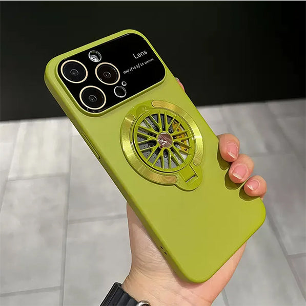 Gyroscope arc rotating magnetic phone case