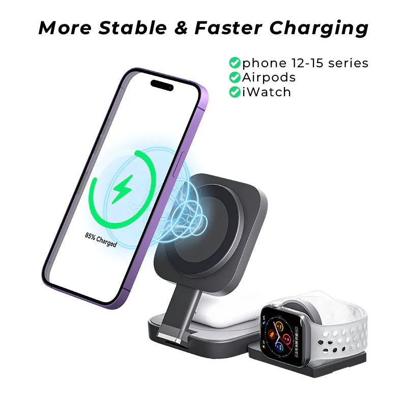 LANEX LW12 3In1 Magnetic Stand Wireless Charging